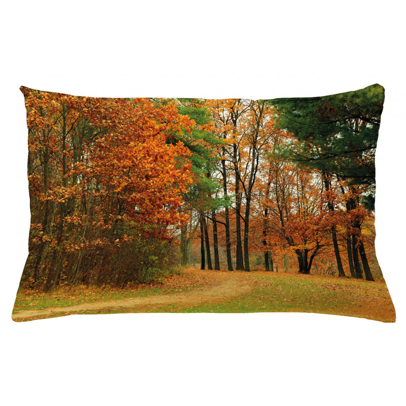 Housse de coussin lombaire intérieur/extérieur automne, 16 po x 26 po