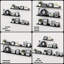 Ensemble de 6 tablettes flottantes noires