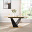 Table basse à aspect géométrique moderne avec structure en métal, peu encombrante et facile à nettoyer-1466664518