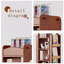 Bibliothèque rotative en bois massif noyer-117789098