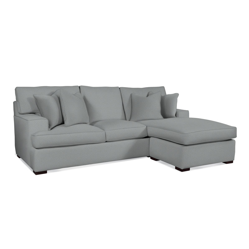 Sadie Sectional, Light Blue Performance Fabric; 0851-55, Java Finish