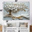 Cerisiers en fleurs blanc doré II - ensemble d'art mural cerisier en fleurs-107212441-107212446
