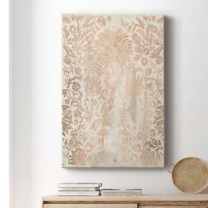 Noyer damassé IV - reproduction sur toile tendue, H 18 po x l 12 po x P 1,5 po