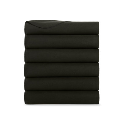 Arkwright Ultra Soft Cozy Polar Fleece 50x60 Throw Blankets - Pack of 6