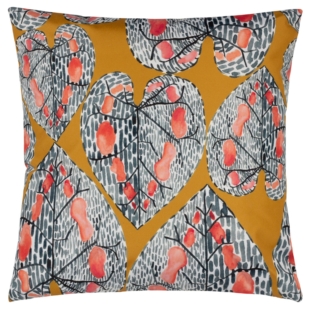 Indoor/Outdoor Floral Square Scatter Cushion with Filling