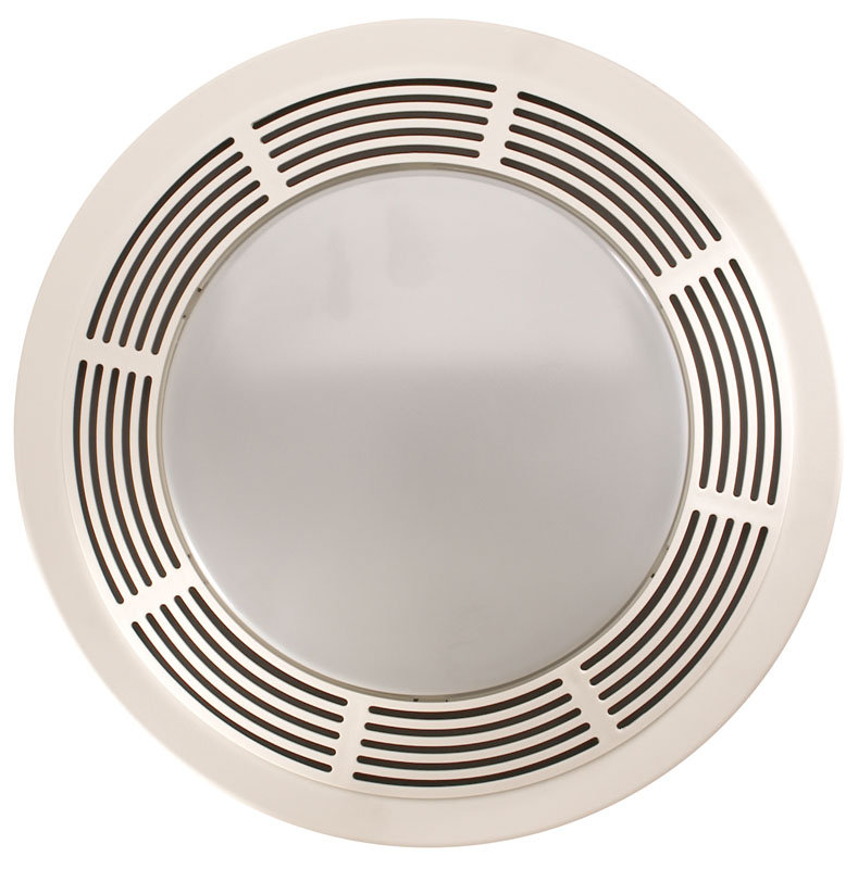 White Metal Bathroom Ventilation Fan with Light and Nightlight