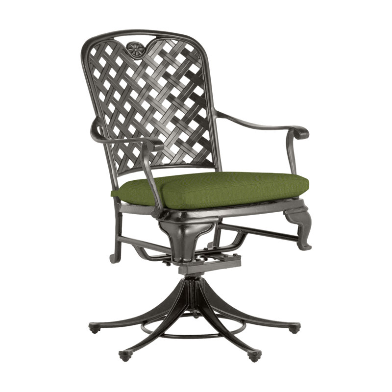Outdoor Provance Rocking Metal Chair with Cushions, No Welt, Bali Pearl, Slate Gray