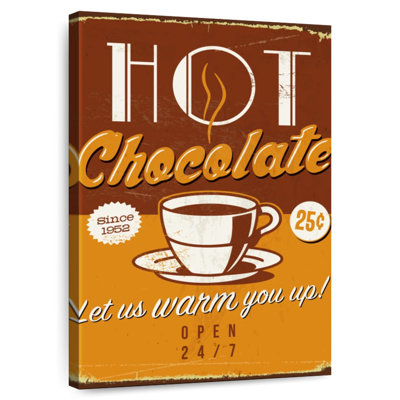 Retro Hot Chocolate Wall Sign
