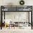 Loft Bed Queen Size, Heavy Duty Loft Bed Frame With 2 Build In Ladder And Full Length Guardrail, Easy Assemble, Noise Free Design, No Box Spring Needed, Black-2124678783