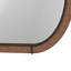 Verge Oval Solid + Manufactured Wood, Metal, Woven Beveled Mirror