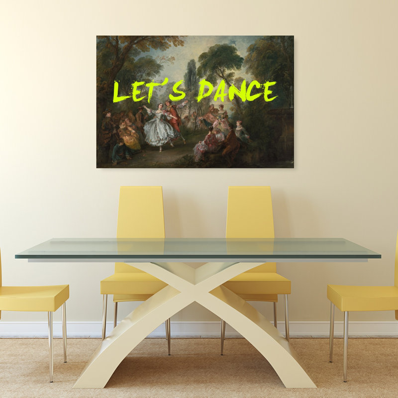 Affiche murale classique, élégante et moderne « Let's Dance Garden Party », H 32 po x l 48 po
