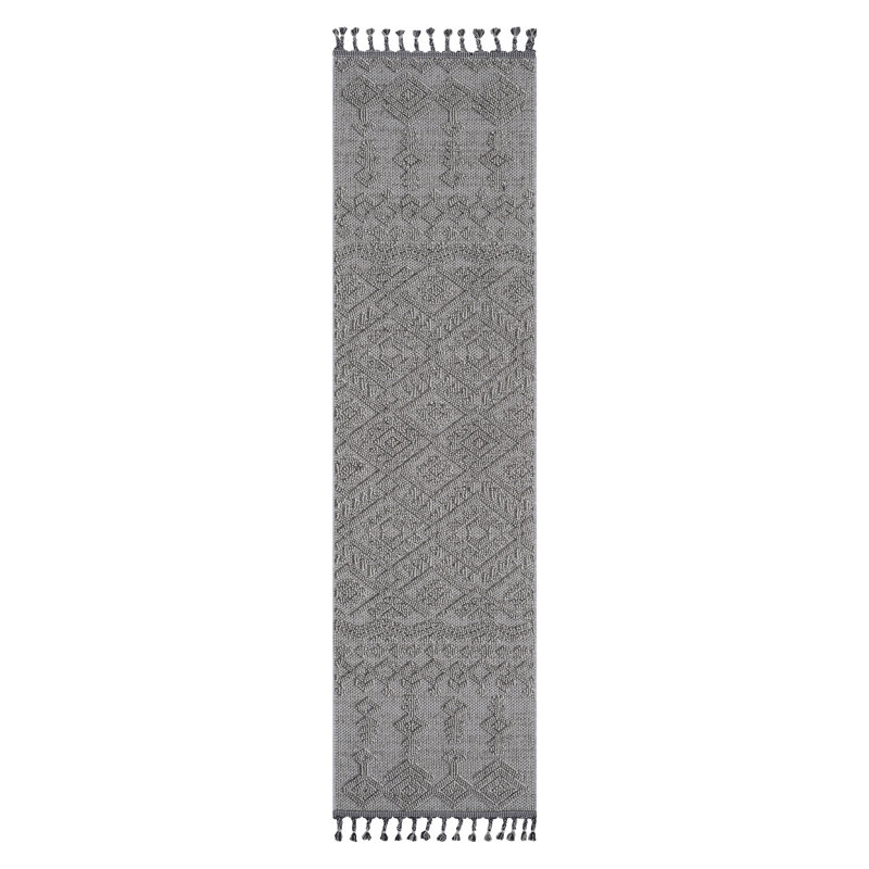 Collection 2X8 White / White / Traditional Indoor / Outdoor Runner Rug