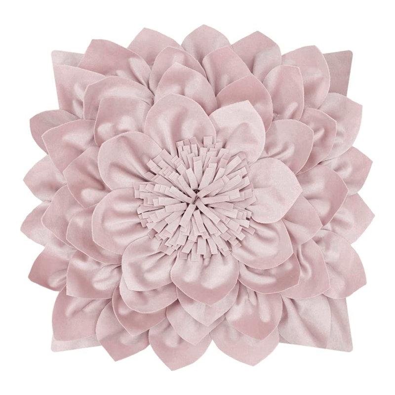  Housse de coussin en velours appliqué, Or rose