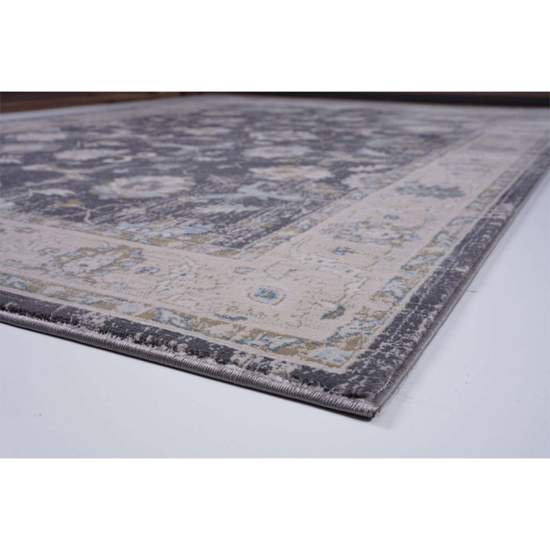 Tapis bleu marine Staton Southwestern, Rectangle 8 pi x 10 pi