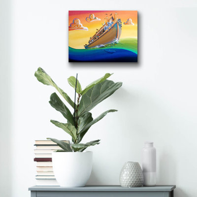 «Journey To New Beginnings» par Cindy Thornton, art en verre acrylique Wal