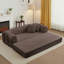 Canapé-lit 64,7 po en velours côtelé désossé, canapé futon modulaire, canapé en mousse à compression avec 2 coussins, aucun assemblage requis-1369500020-1374894628