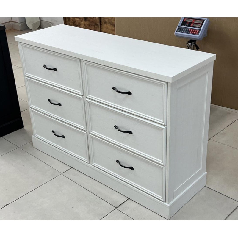 Commode à 5 tiroirs en MDF + PB, Noir