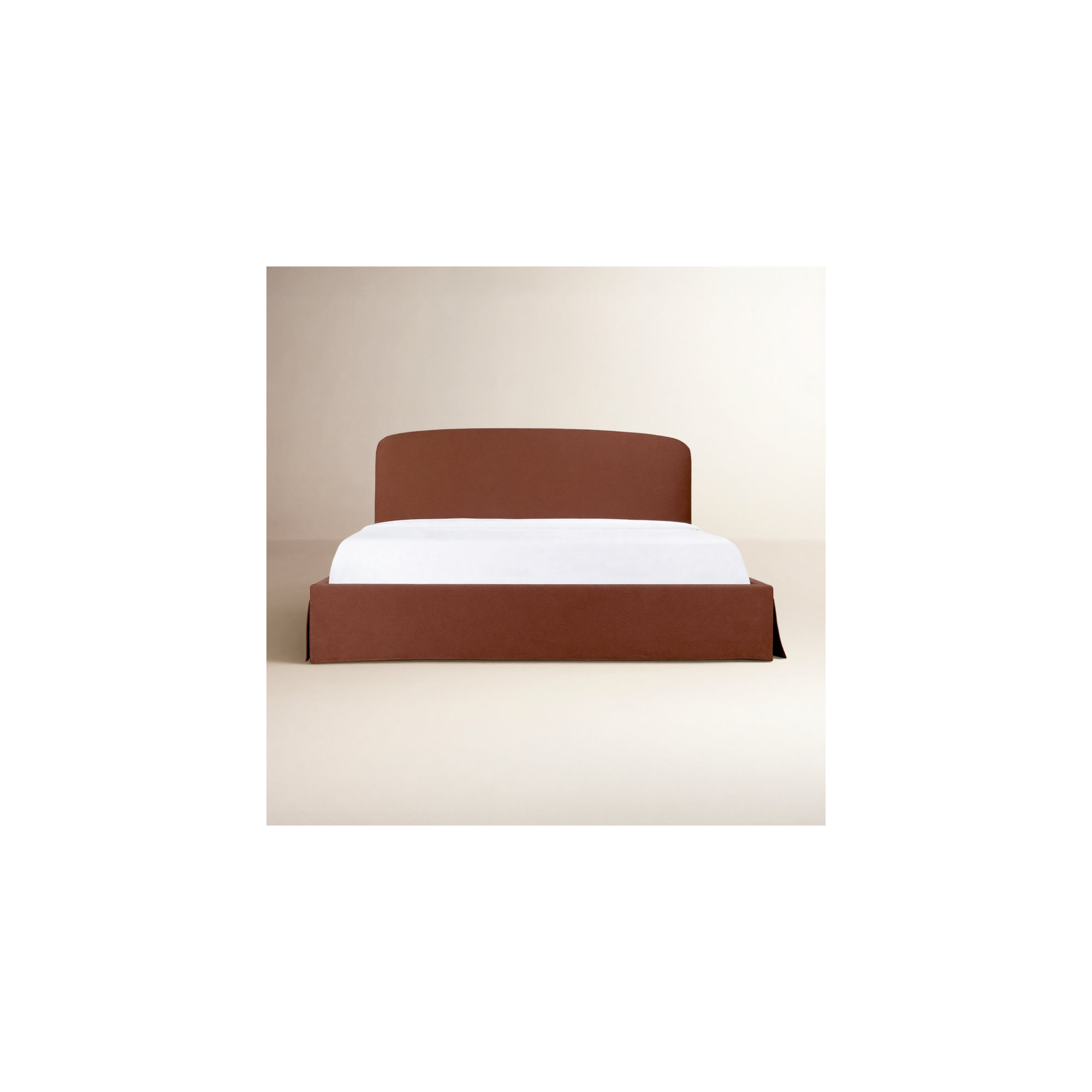 Zeeba Upholstered Platform Storage Bed, Queen, Rust