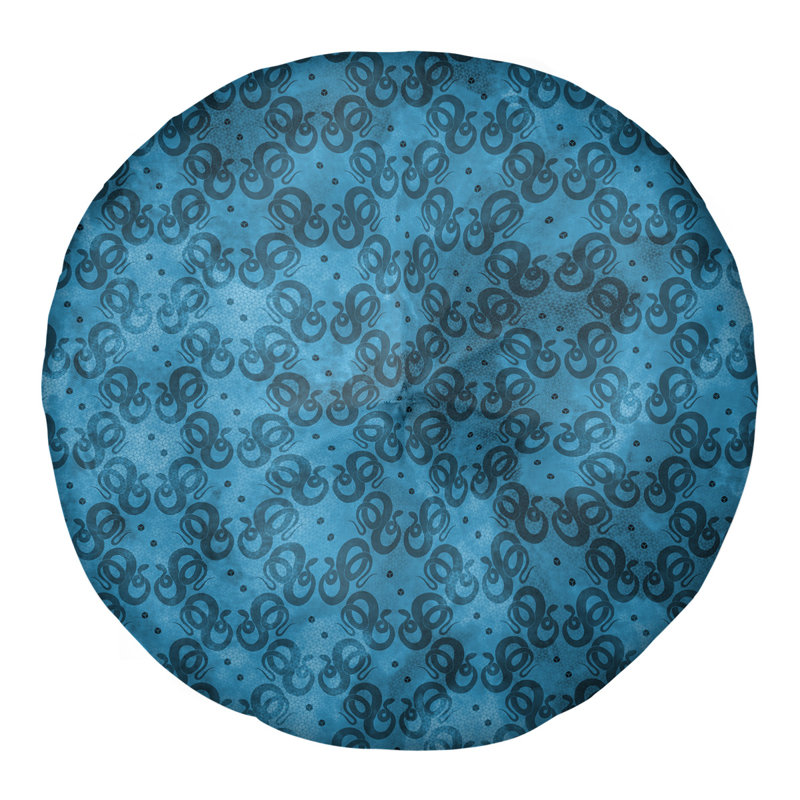 Coussin de sol Katelyn Elizabeth, 26 po x 26 po, Bleu