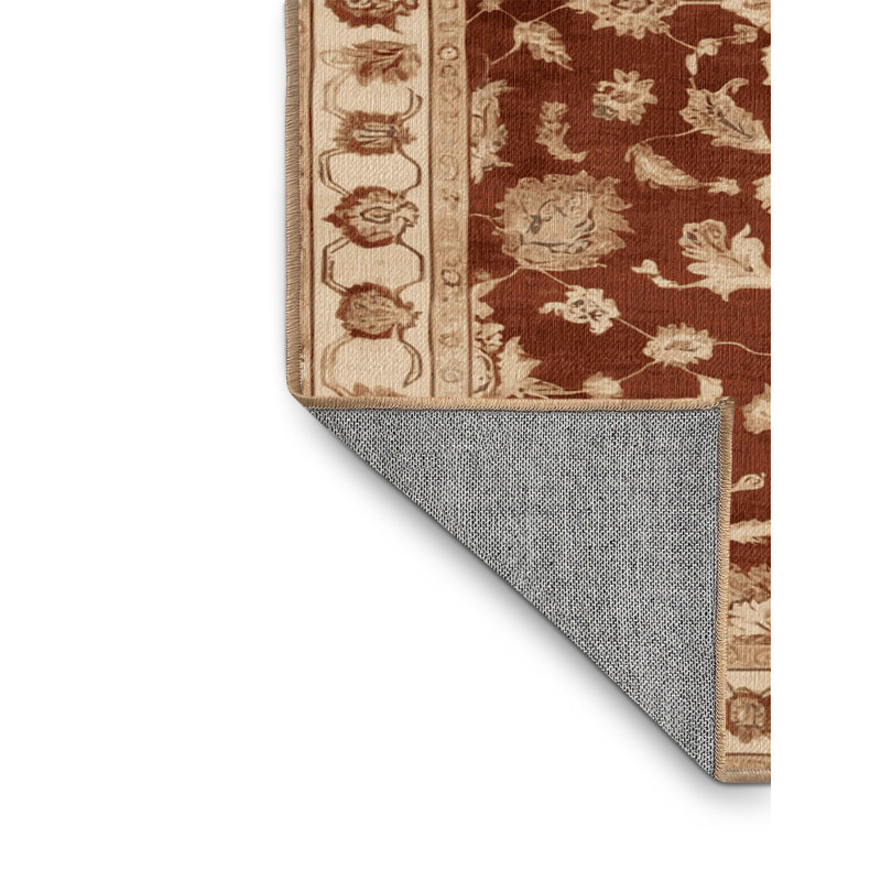 Tapis brun lavable à la machine, Carré 3 pi