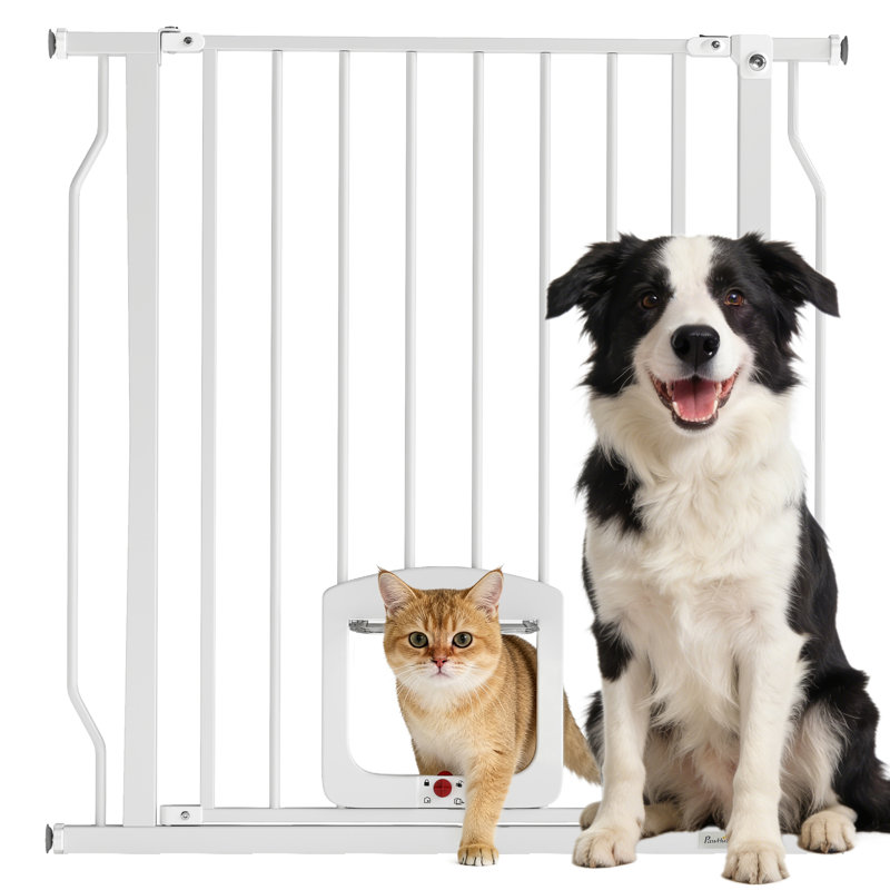 Metal, Plastic Pressure Mounted Pet Gate