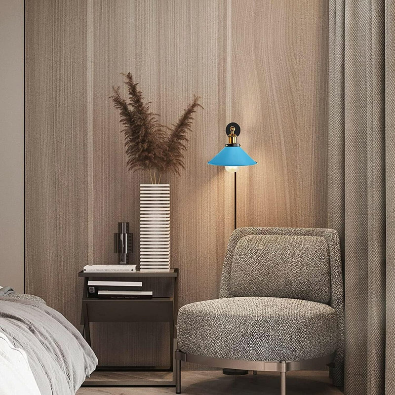 Plug-in Armed Sconce, Blue