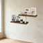 Deep Walnut Floating Wall Shelves - Set of 2-1200187859