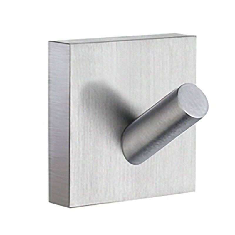 Witherspoon Wall Mounted Single Towel Hook, Brushed Chrome
