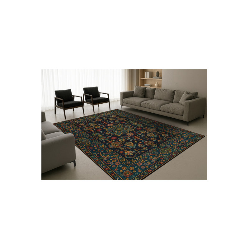 Tapis beige tissé traditionnel Mosso, 3'3" x 4'11"
