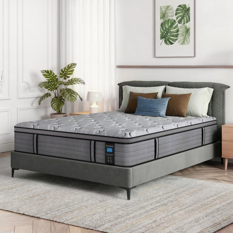 12-Inch Firm Hybrid Mattress - Cooling Memory Foam with Back Support & Motion Isolation, Queen
