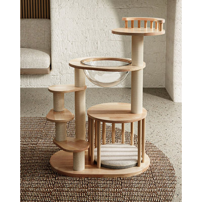 Structure d'escalade simple en bois d'hévéa