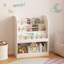 Bibliothèque pour enfants avec rangement ouvert, bibliothèque pour enfants orientée vers l'avant, étagère à livres en bois à plusieurs niveaux pour les tout-petits, salle de jeux, chambre à coucher ou chambre de bébé - blanc