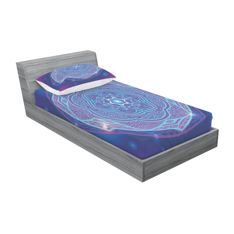 Ensemble de draps star mandala, Ensemble de draps pour lit simple avec drap-housse