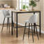 Table de bar rectangulaire à hauteur de comptoir avec pieds en métal, idéale pour divers espaces et rassemblements, offrant un support robuste et un assemblage facile.-716401885-716401887
