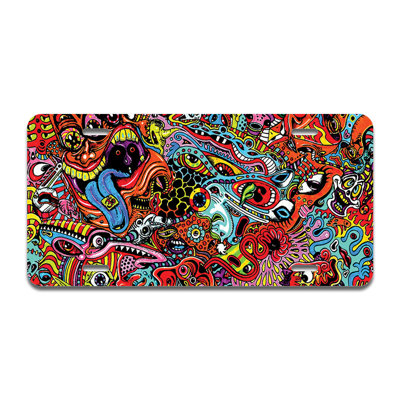 Structure en plaque de métal acide trippy