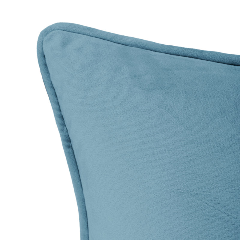 Housse et insert de coussin en velours , Bleu, 13 po x 19 po