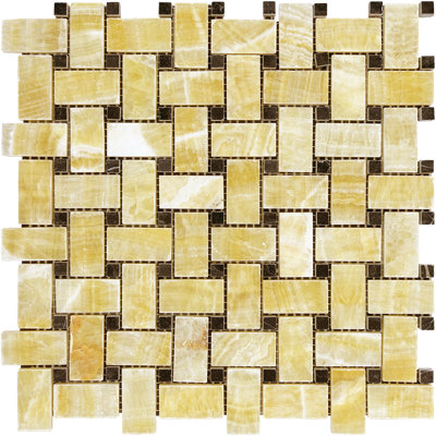 Basketweave Polished Stone Tile