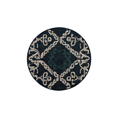 Machine Washable Blue Area Rug