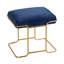 Repose-pieds en velours bleu Daija