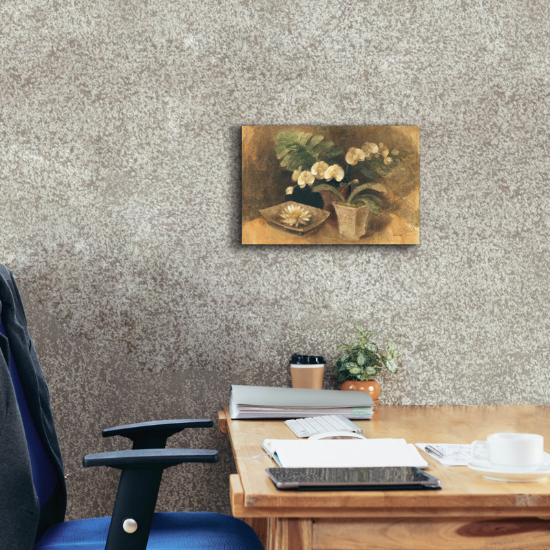 «Meditation Orchids» par Albena Hristova, art mural sur toile, H 12 po x l 18 po x P 0,75 po