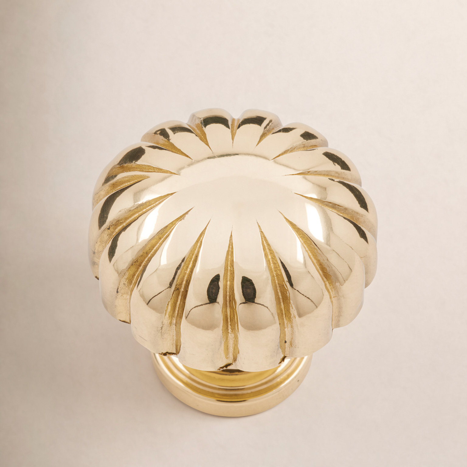 CK Series Smooth Melon Cabinet Knob, Polished Brass