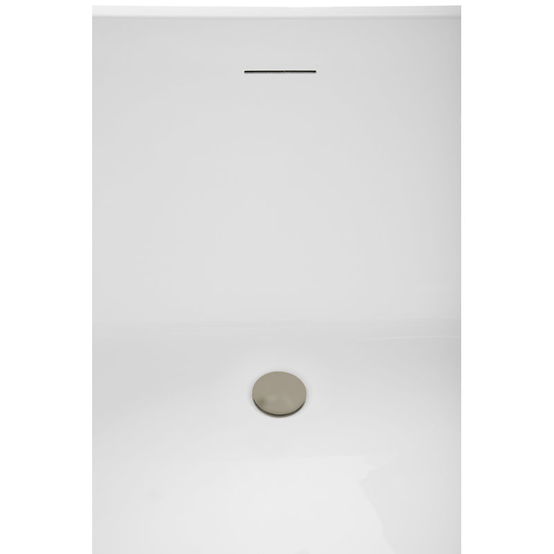 Baignoire autoportante 55 "avec drain interne Streamline, Brushed Nickel
