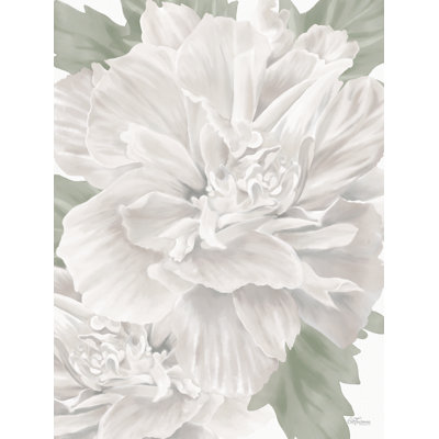 Rose blanche de Sharon sur toile