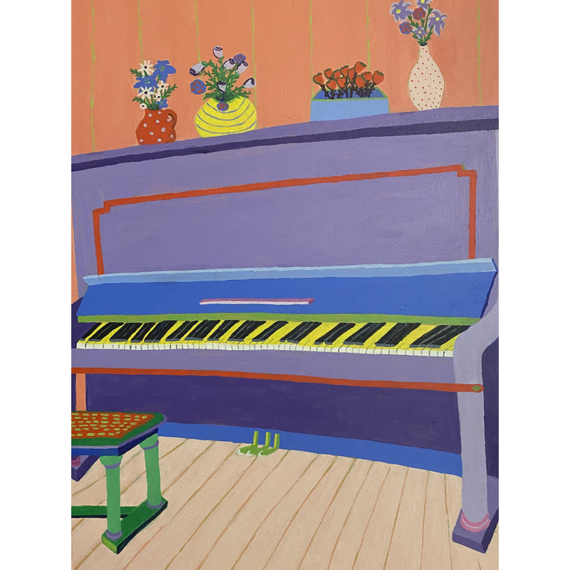 Piano Print by Sue Graef, Black Framed Paper, 20" H x 16" W