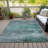 Machine Washable Indoor/Outdoor Xhevrie Teal Rug-112026896