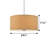 Calare 5-Light Indoor Brushed Nickel Convertible Pendant (Semi-Flush) with Beige Handcrafted Linen Drum Shade