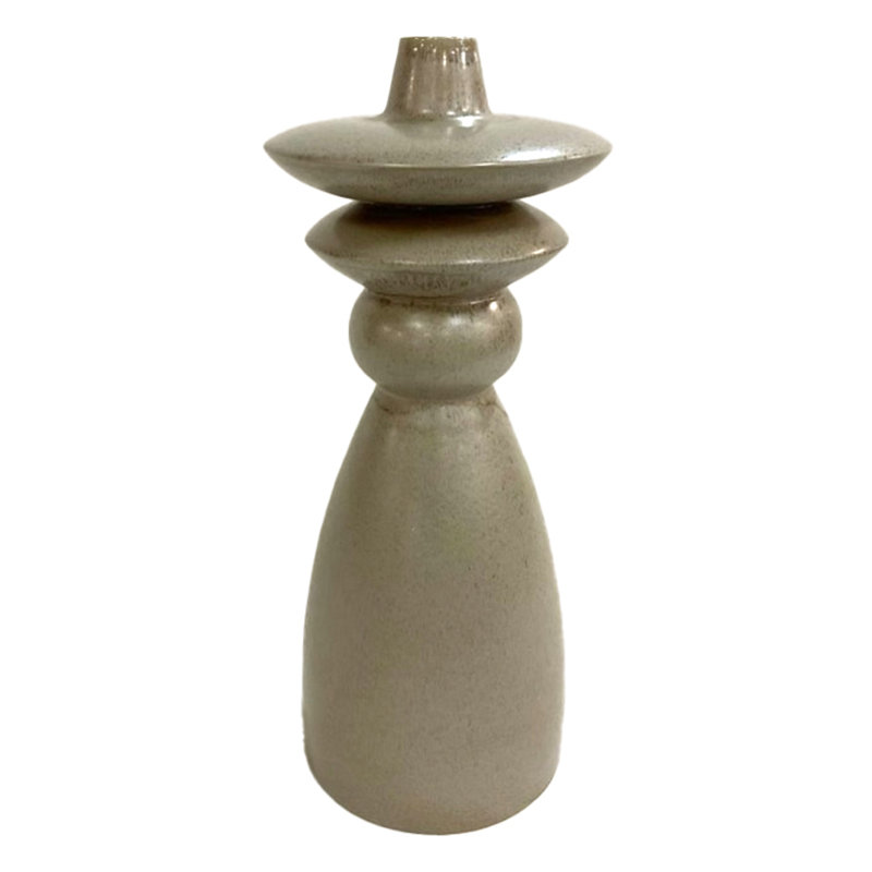 Modern Pottery Earthenware Vase With Sculptural Silhouette, Decorative Accent In Artesa Style, Versatile Artisan-Inspired Design For Contemporary Aesthetic And Timeless Home Decor Display