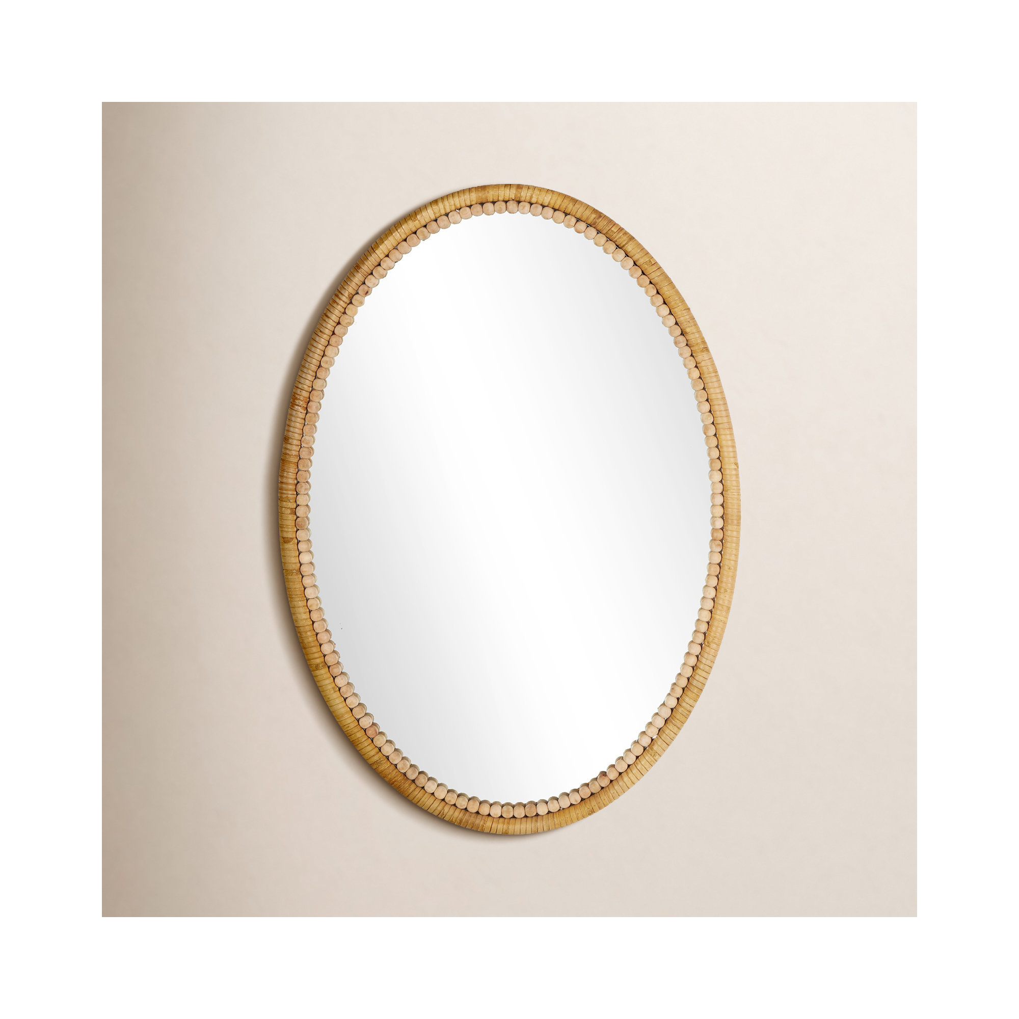 Marilou Bamboo / Rattan Wall Mirror, Oval