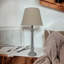 Modern Brailyn 32 Solid Wood Table Lamp with Fabric Shade – Country Style Bedside Lamp with Washed Wood Finish for Home