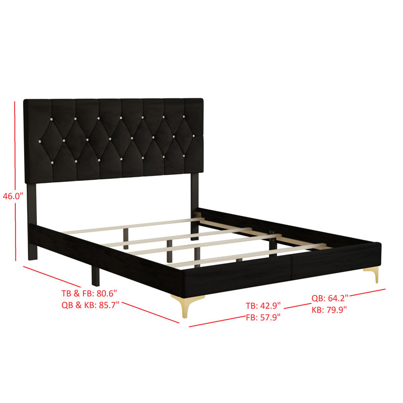 Andrei Piece Bedroom Set, Full, Black